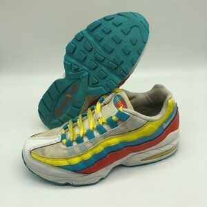 Nike Shoes GS Size 7Y Air Max 95 Opti Fury White Blue Casual Sneakers